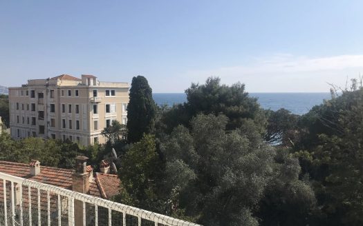 Beaulieu sur mer, studio vue mer, balcon en centre ville